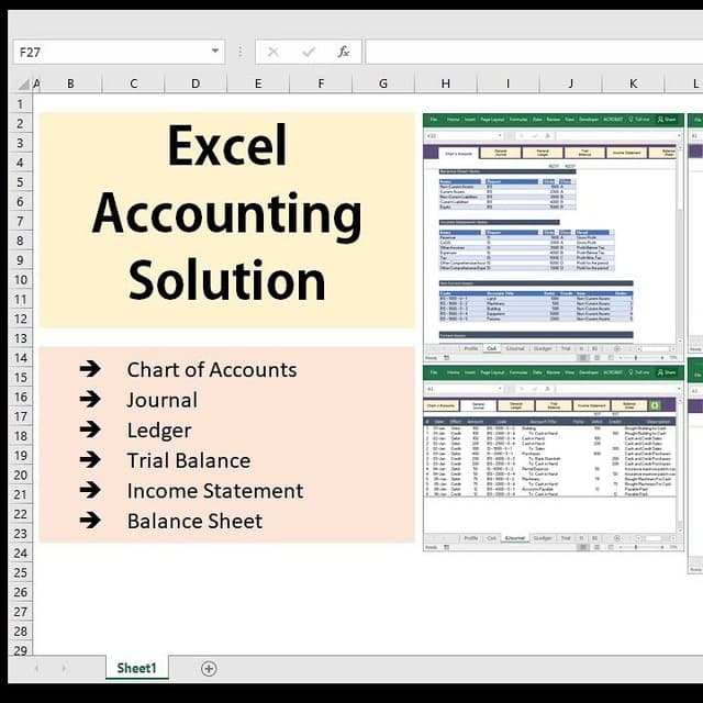 Excel Based Accounting Solution - Lifetime